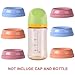 Baby Bottle Replacement Collars Rings Compatible with Pigeon 3rd Generation PPSU/PP/Glass Wide Neck Nursing Bottles, 3 Pack (Sent in Random Color)