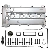 XUNUOPARTS 2.0L 2.3L Aluminum Valve Cover Compatible with 2006-2009 Mazda 3 Replace# L3N5-10-210C L3N5-10-210A L3N5-10-210B L3N510210C L3N510210A L3N510210B