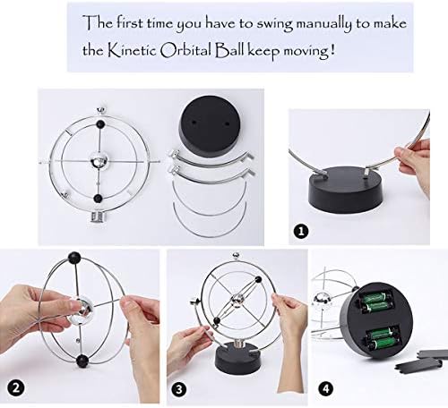 ThinkTop Educational Physics Mechanics Science Toy Kinetic Art Milky Way Orbital Gadget Perpetual Motion Gizmos Home Office Desk Decoration