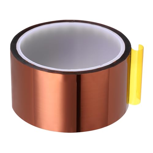 QUARKZMAN Heat Klebeband 1 Rolle 50mmx27m Hochtemperatur Hitze Beständiges Klebeband für Sublimation Hitze Presse Wärme Transfer Platine Braun