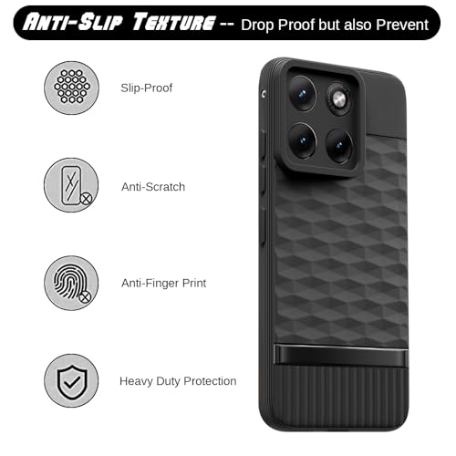 Image of Shockproof Case Compatible with Motorola Edge 70 Fusion 5G | Full Camera Protection | TPU Flexible Back Cover for Motorola Edge 70 Fusion 5G (Matte Black)
