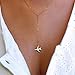 Produktbild CanVivi Halsketten Damen Mit Anhänger Flugzeuge Muster Choker Halsband Halsketten Ketten