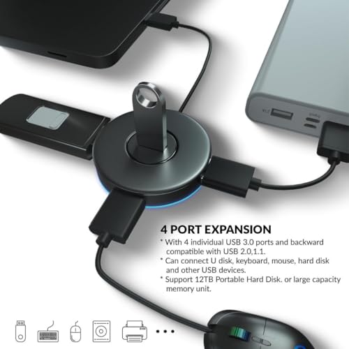 Aliens 4-Ports USB A to USB 3.0 HUB, 5 Gbps High-Speed Data Transfer & Fast Charging | Compatible for Laptops, Desktops, Notebooks, MacBook, Mac... - Image 3