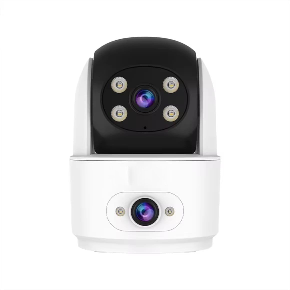 Security Camera, Dual Lens CCTV Camera with LED Lights, White-image-38