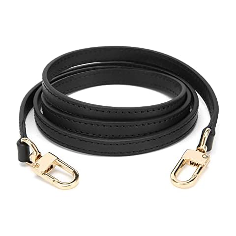 OULARIO Genuine Black Leather Crossbody Strap for EPI Bags Pochette Petit Malle Alma BB Clery Louise PM Luna Lluny Bb Cover