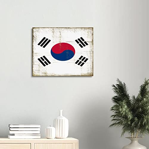Lienzo con bandera nacional de Corea del Sur Yelolyio cuadro contemporaneo para pared 3
