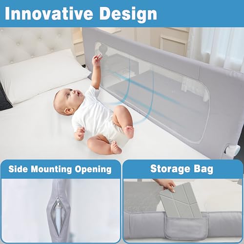 Protector de seguridad para cama de 120 cm con ajuste universal sin huecos peligrosos 5