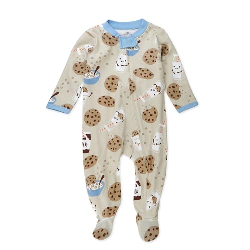 HonestBaby Sleep & Play Footed One-Piece Pajama Sleeper 100% Organic Cotton, Baby Boys