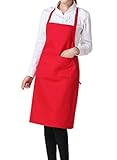 Este delantal proporciona una gran cobertura y protección contra la grasa de la cocina, derrames y manchas de alimentos, y se puede utilizar como traje de trabajo, en restaurantes, hoteles, cafeterías, etc.