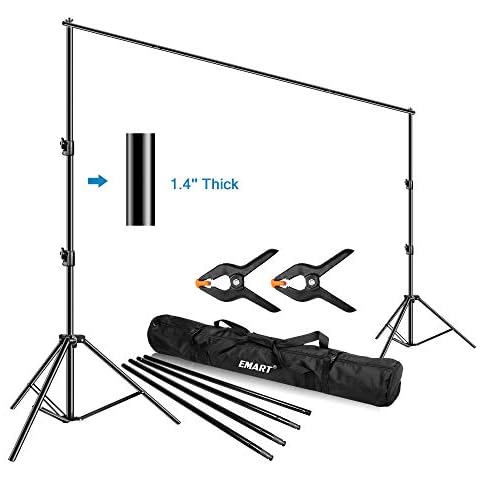 EMART Backdrop Stand Kit, 3x3.6m (10 x 12ft) Large Background Support System Adjustable Photography Stand for Video Studio Party Wedding Decoration Cover