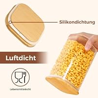 ComSaf Vorratsgläser Glasbehälter mit Deckel für Küche 1,5 L, 3er Set – Ansicht 7