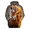 Kids Hoodie 3D Print,3D-Mode Bedrukt Paard Casual Sportshirt, Jongens En Meisjes Gepersonaliseerde Trui, Kinderhoodie