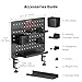 DeskLogics Clamp-on Desk Pegboard – Steel No Drill Desktop Organizer Panel with Gaming Controller Holder, Headphone Hook, and Storage Shelf – Vertical Mount for Office and Home Setup(Black)
