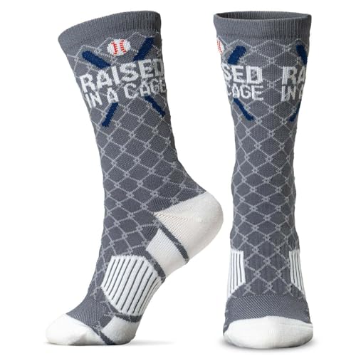 ChalkTalkSPORTS Baseball Performance Crew Socks-Multiple Designs & Colors-Set of 3-Youth & Adult-Baseball Mid-Calf Socks4
