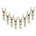 Produktbild Audiocrast 8X kabelschuhe bananenstecker kabelschuh Lautsprecher terminal löt zubehör up to 6 mm² - 24K Soldered or Screwed Gold-Plated,in Black an