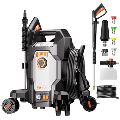 AIVOLT Electric Pressure Washer, Anti-Tipping 4-Wheel Power Washer