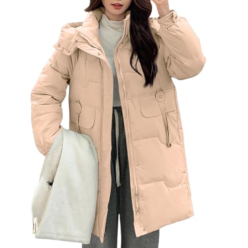 Veste cachemire femme hiver contre le vent glacial avec doublure polaire et poches