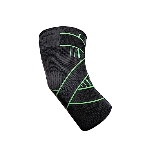 KOMBIUDA Elastic Sports Sleeve for Knee Protection Compression Pads Stabilizer Basketball Hiking Outdoor Green Size Xl