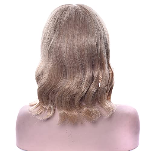 IMISSU Short Curly Hair Bob Wigs Cosplay Wig with Bangs Halloween Costume Party Headwear for Women (Dirty Blonde) - Image 4