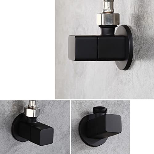 Vanne d'eau d'angle murale noire pour rénovation cuisine moderne