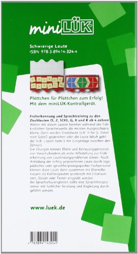 miniLÜK: Kindergarten/Vorschule Schwierige Laute: Schwierige Laute: Früherkennung und Sprachtraining zu den Zischlauten, G, K und R für Kinder ab 4 Jahren (miniLÜK-Übungshefte: Kindergarten)
