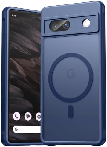EASDNB für Google Pixel 7A Hülle für Magsafe, Magnetisch Handyhülle für Pixel 7A Case, Kameraschutz Stoßfeste Kratzfeste Durchscheinende Schutzhülle für Google 7A, Blau