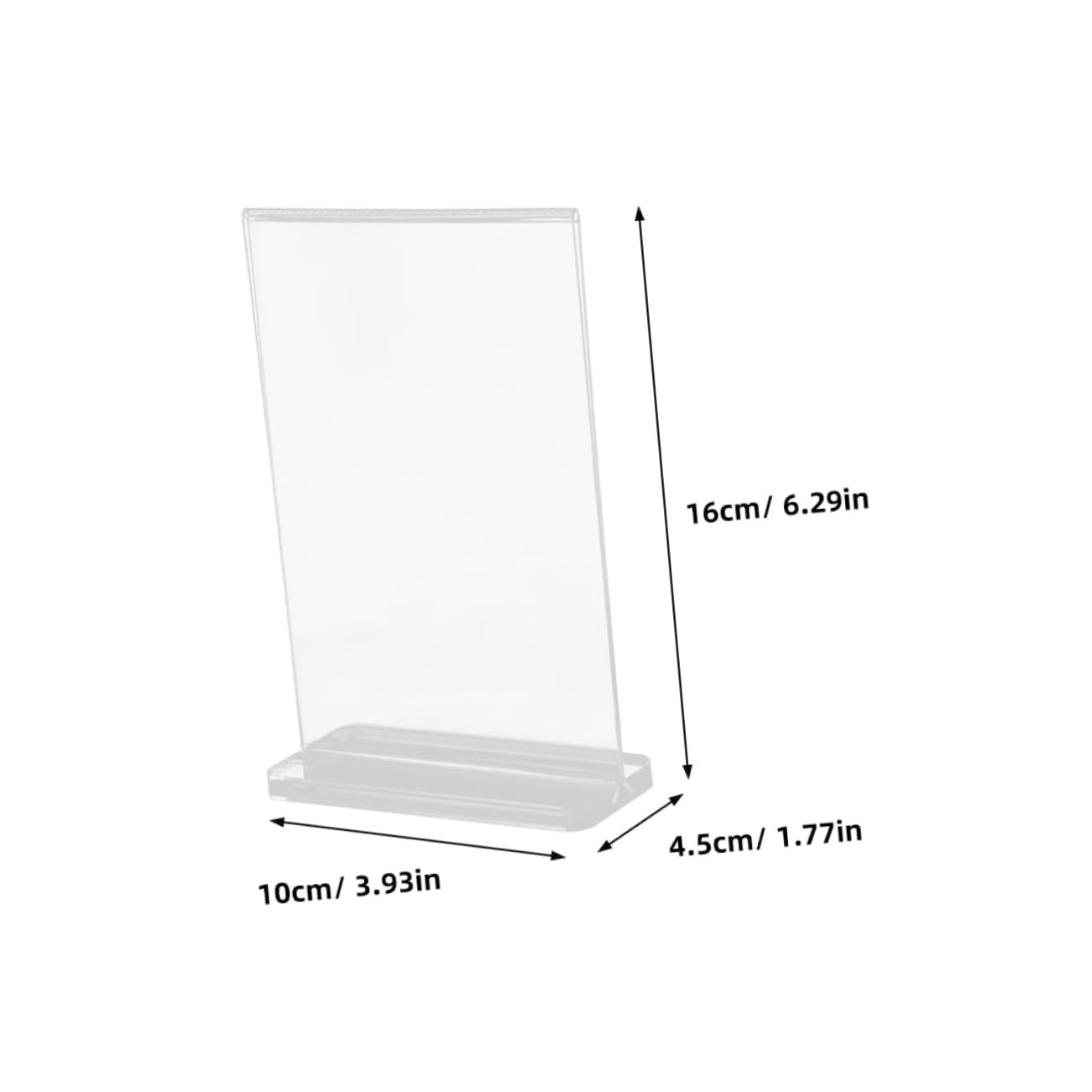 Soporte de Menú T en Acrílico 10 Piezas para Mesa y Bar | Expositor Transparente de Base Estable, Diseño Portátil y Ligero, Uso en Ferias y Exhibiciones