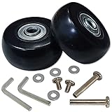 Miayaya Suitcase Wheels Replacement 360 Spinner 40mm x 18mm Kits Luggage Travel Wheel Double Accessories Universal Rubber Swivel Trolley Casters Bearings Repair Tools Set Rotating Flexible Quietness