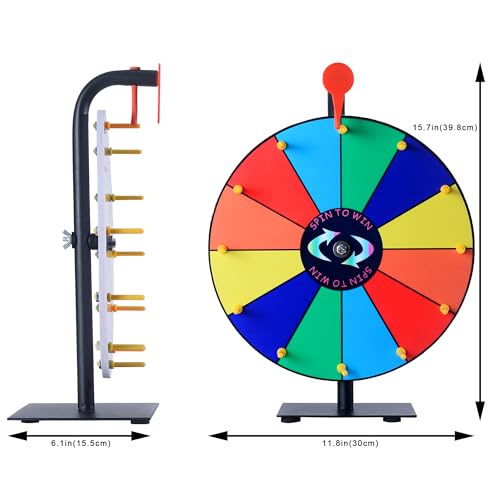 Image of 12 Slots Prize Wheel,12 Inch Prize Wheel Spinner with Stand and Heavy Duty Base,Spinning Wheel for Prizes,Spin The Wheel for Fortune Spinning Game Carnival & Engaging Home Parties,Tradeshow.