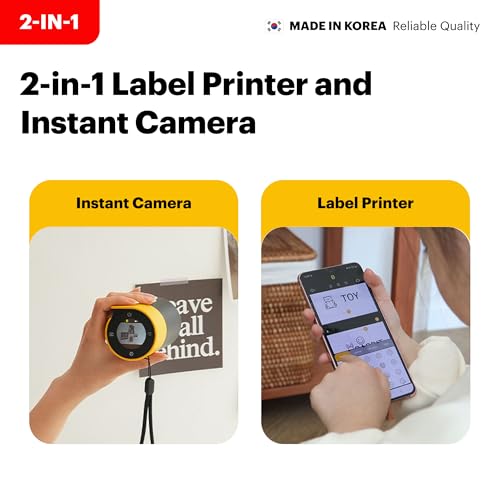Image of KODAK Label Maker Machine, 12 Refills Bundle, Bluetooth, Yellow