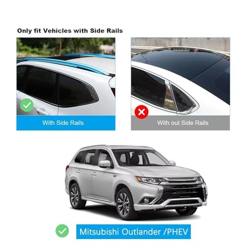 Rails de toit mitsubishi outlander phev 2012-2021 aluminium