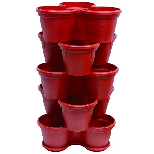 Engelland 5X Blumentopf, Säulentopf, Pflanzturm, Hochbeet,...