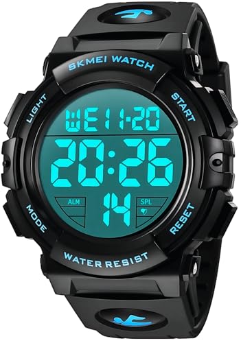 MJSCPHBJK Watches for Men, Digital Sports Watch for Mens Waterproof LED Screen Large Face Military Tactical Watch