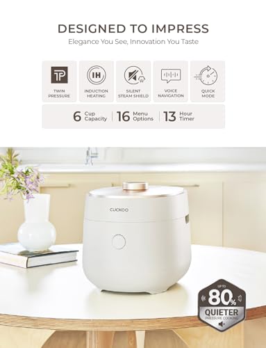 image for CUCKOO Twin Pressure Rice Cooker 6-Cup Uncooked / 12-Cup Cooked with I