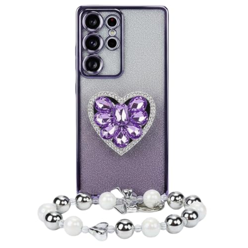 Image of Peeperly Back Cover Case for Samsung Galaxy S23 Ultra Scratch Resistant Anti-Slip TPU Shockproof Protective Durable Sweet Affair Case for Girls & Women(Purple)