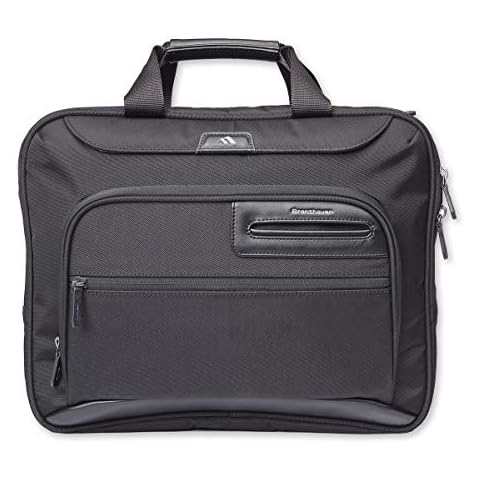Brenthaven Elliot Deluxe Brief Shoulder Case Bag Fits 15 inch Laptops, MacBooks, Chromebooks and Tablet - Durable, Versatile, Convenient and Secure for Professionals, Business or Office Use - Black Cover