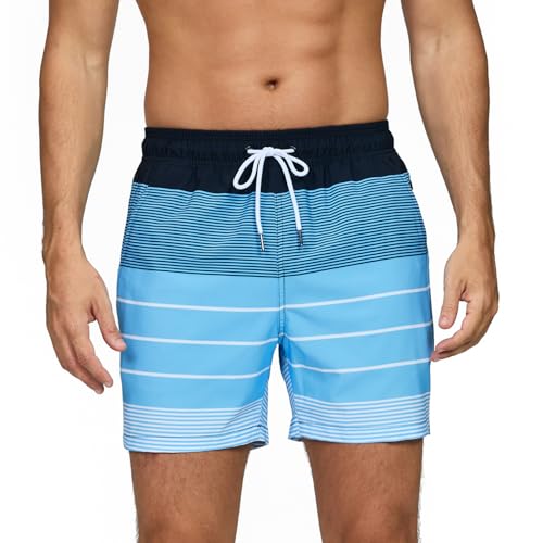 Aisprts Badeshorts Herren mit Reißverschlusstaschen Atmungsaktive Schnell Trocknende und Wasserabweisend Badehose, Schwi...