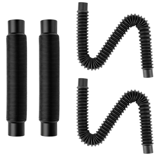 EcoBrisa Rain Barrel Hose Connector Kit 1.25Dia Downspout Diverter Kit Linking Rainwater Overflow Barrels to Store More Rainwater for Outdoor Home Garden(4Pcs Each8.6-31Long)
