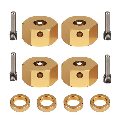 INJORA RC Wheel Hex 12mm 4pcs RC Brass Hex Adapters for 1/10 RC Crawler Axial SCX10 III AXI03007 Capra 1.9 UTB AXI03004 Capra 1.9 UTB AXI03004(6mm)
