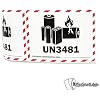 UN3481 Label - 4 x 3 Inch Lithium Ion Battery Warning Stickers - Writable Transport Handling Instruction Caution Warning Lithium Battery Shipping Label - Adhesive, 300 Labels/Pack