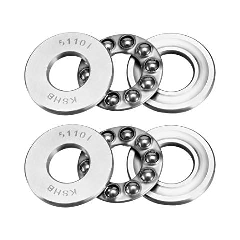 sourcing map 2 Stück 51101 Axialkugellager 12 mm x 26 mm x 9 mm Chromstahl ABEC3 Einreihige Walze Cover