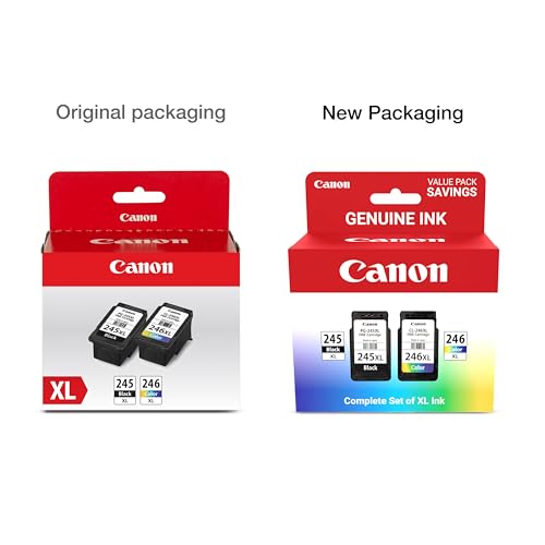 Image of Canon PG-245 XL /CL-246 XL Genuine Ink Value Pack (2 Cartridges), Compatible with iP2820, MG2420 /2924 /2920 /3020 /2522 /2525, MX492, TS3120 /302 /302a /202 /202a /4520 /3320, (Pack of 2)