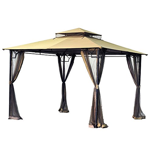 Garden Winds Replacement Canopy for The Bamboo Look Grove L-GZ136PST-8, L-GZ136PST-8B Gazebo - Standard 350 - Beige