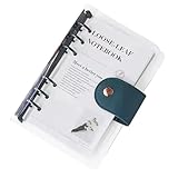 A6 Planer Binder - Transparent 6 Ring A6 Planer, Langlebiger PVC Tragbares Planungsnotizbuch Für Aufgaben Gesundheitsstudien Reinigung Lesung Training Home Psychiatrische Geburtstagsfeier