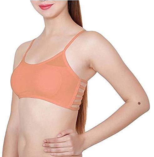Image of Girls Cotton Lightly Padded, With Removable Pads Non-Wired Bralette Bra