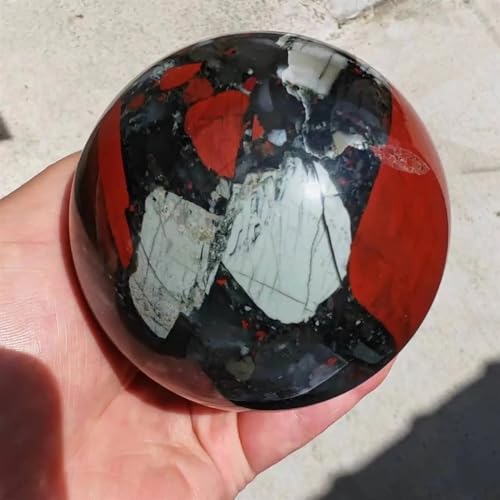 Stone African Blood Stone Quartz Sphere Crystal Ball (650-700g)