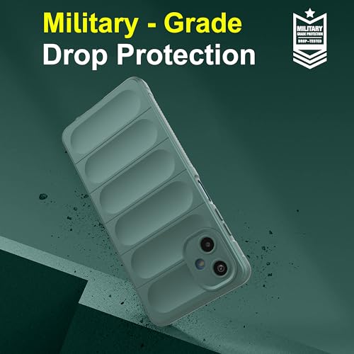 Image of Zapcase Back Case Cover for Samsung Galaxy F06 5G | Compatible for Samsung Galaxy F06 5G Back Cover | Liquid Silicon Magic Case with Camera Protection | Dark Green