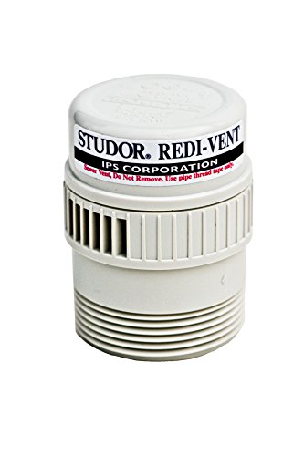 Studor 20349 REDI-Vent Air Admittance Valve, 1-1/2" or 2" ABS Adapter, White