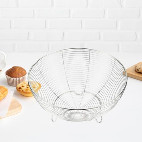 Frutero moderno de acero inoxidable de 26cm: cesta organizadora y decorativa 7