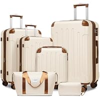6-Piece Expandable Suitcases Set with Wheel (3 Color) only